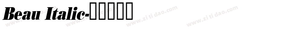 Beau Italic字体转换